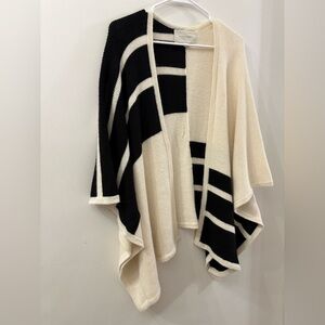 Brochu Walker Black and Cream open cardigan - One Size - Alpaca blend